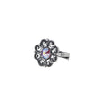 Rose ring med krystall, oksidert