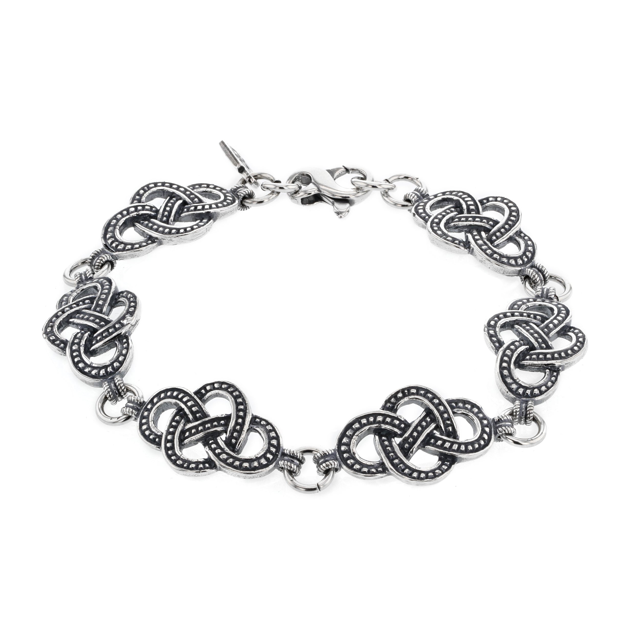 Olavsrosa armband 5 ledd, oksidert