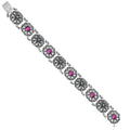 Rose armband med krystall, oksidert