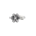 Ring med filigransrose, oksidert