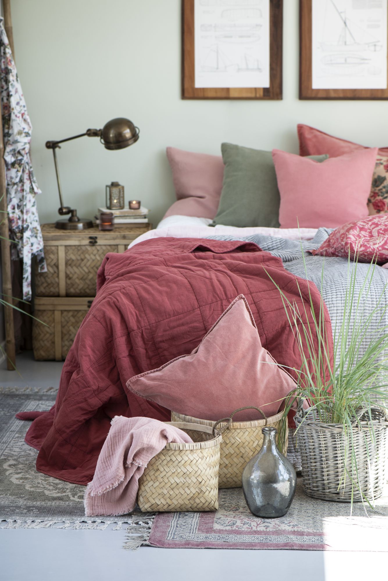 Ib Laursen vattert sengeteppe Faded Rose