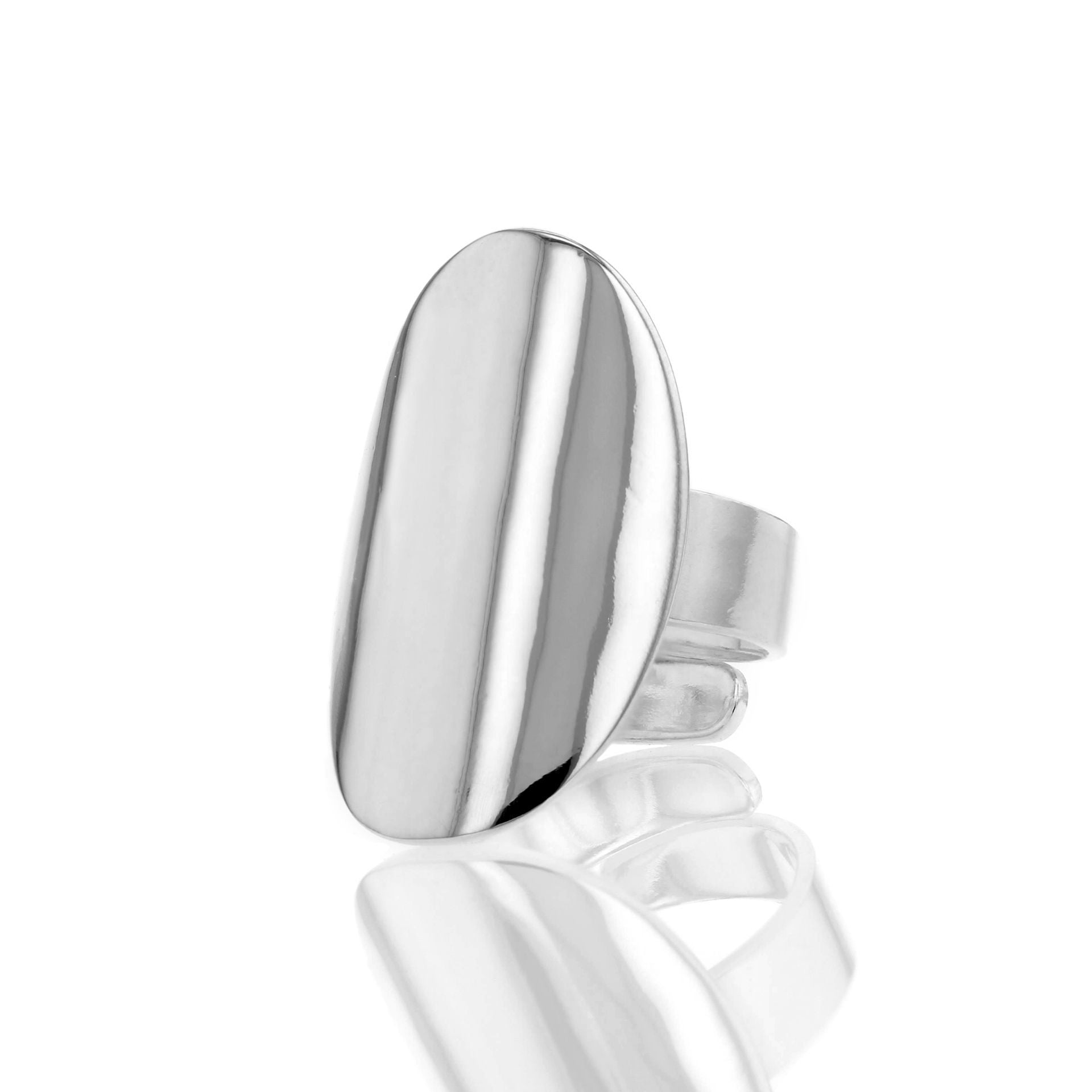 Oval ring, sølv