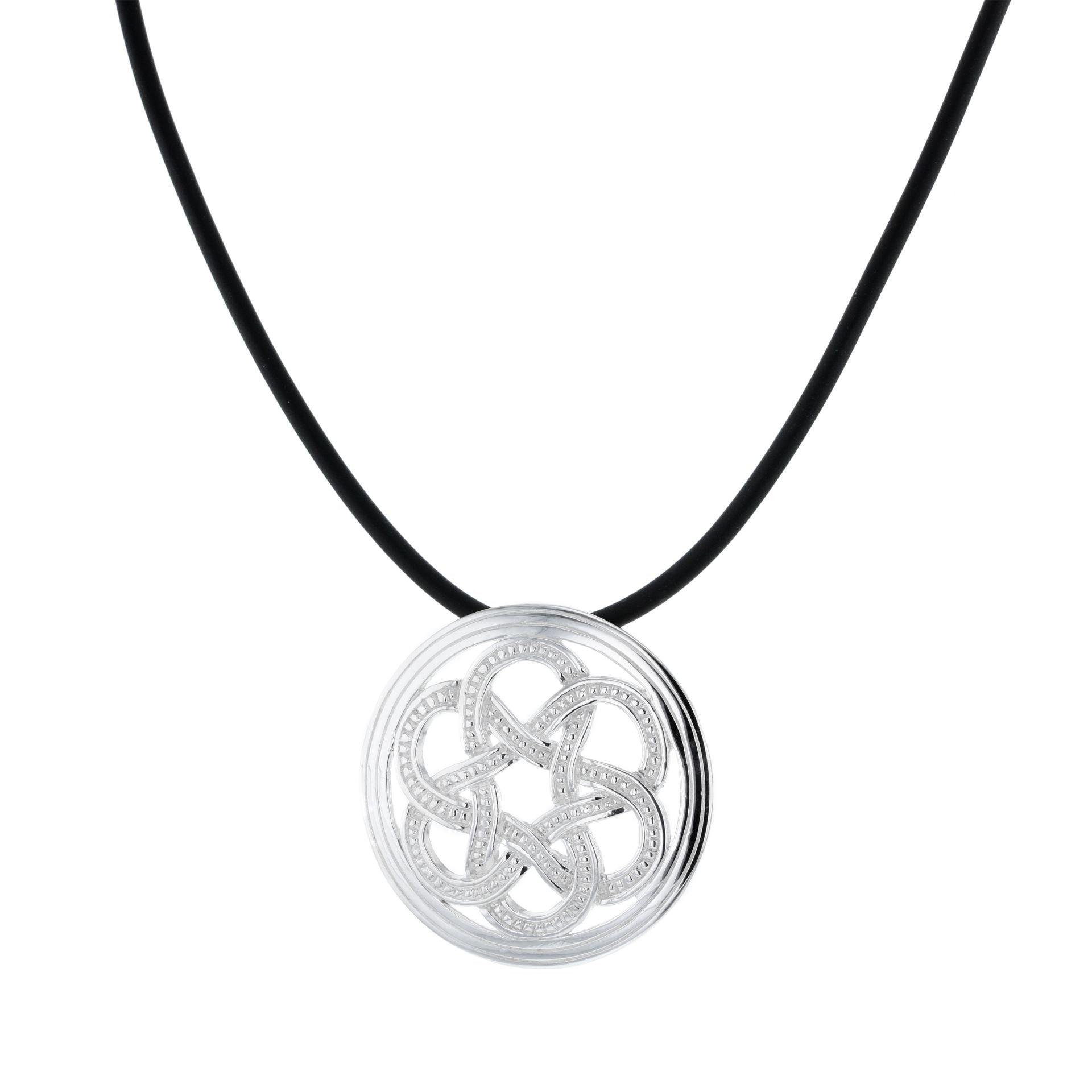 Anheng med gummisnor, sølv