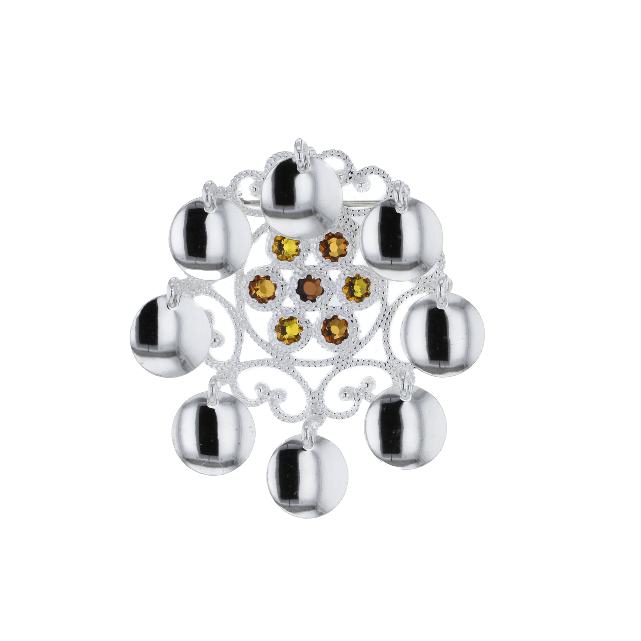 Sølje med lauv og krystall, sølv