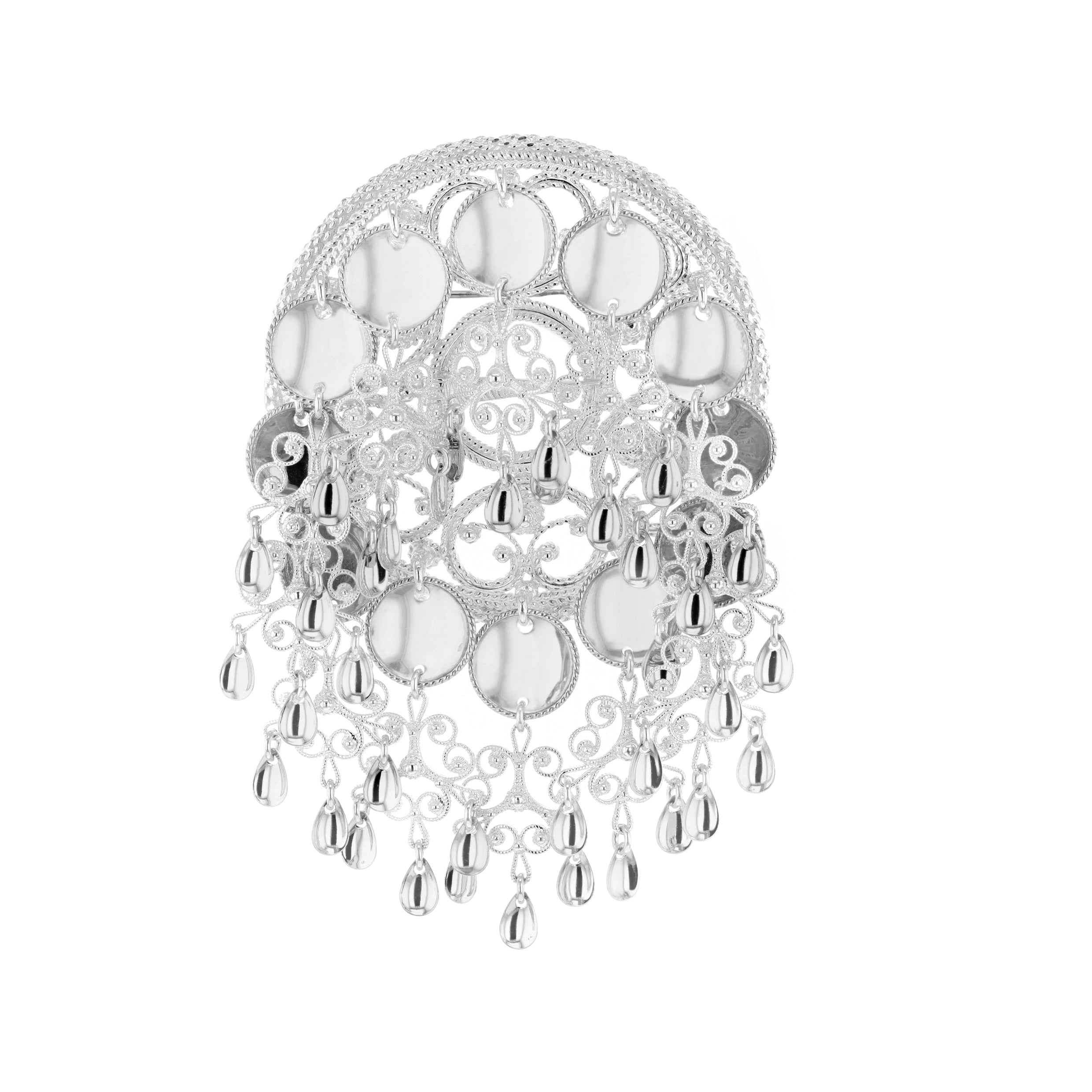 Rosesølje med filigransheng og lauv, sølv