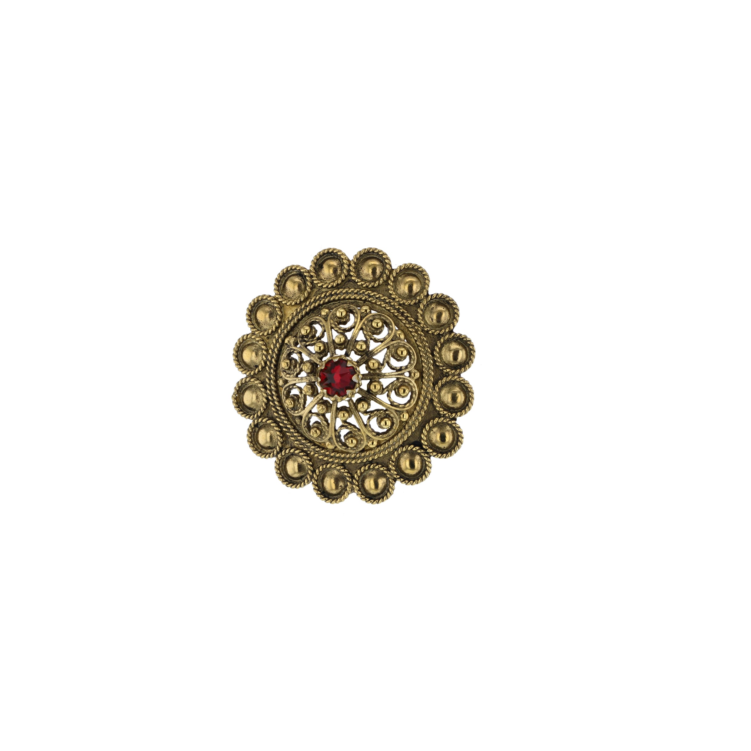 Nål med krystall, antikkforgylt