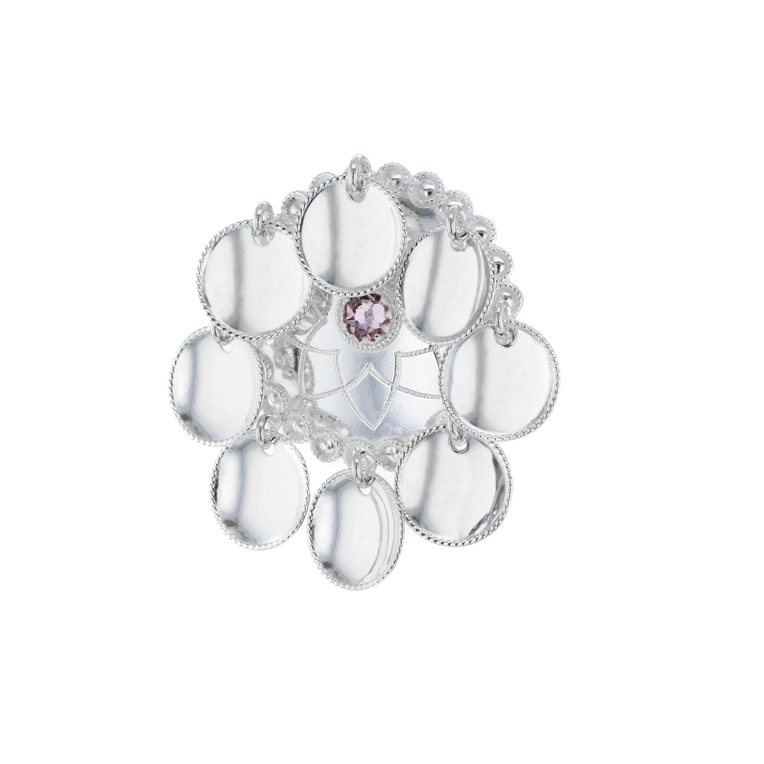 Sølje med lauv og krystall, sølv