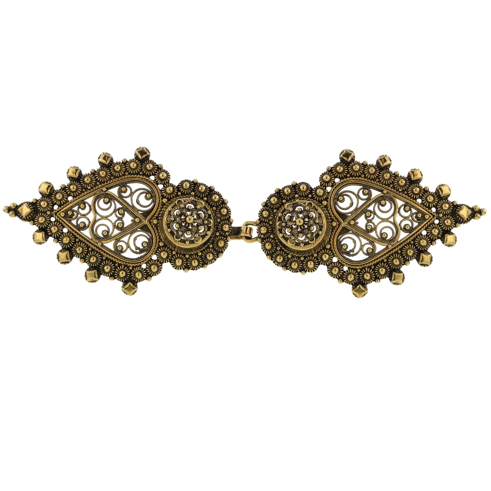 Stor filigranspenne uten nål, antikkforgylt