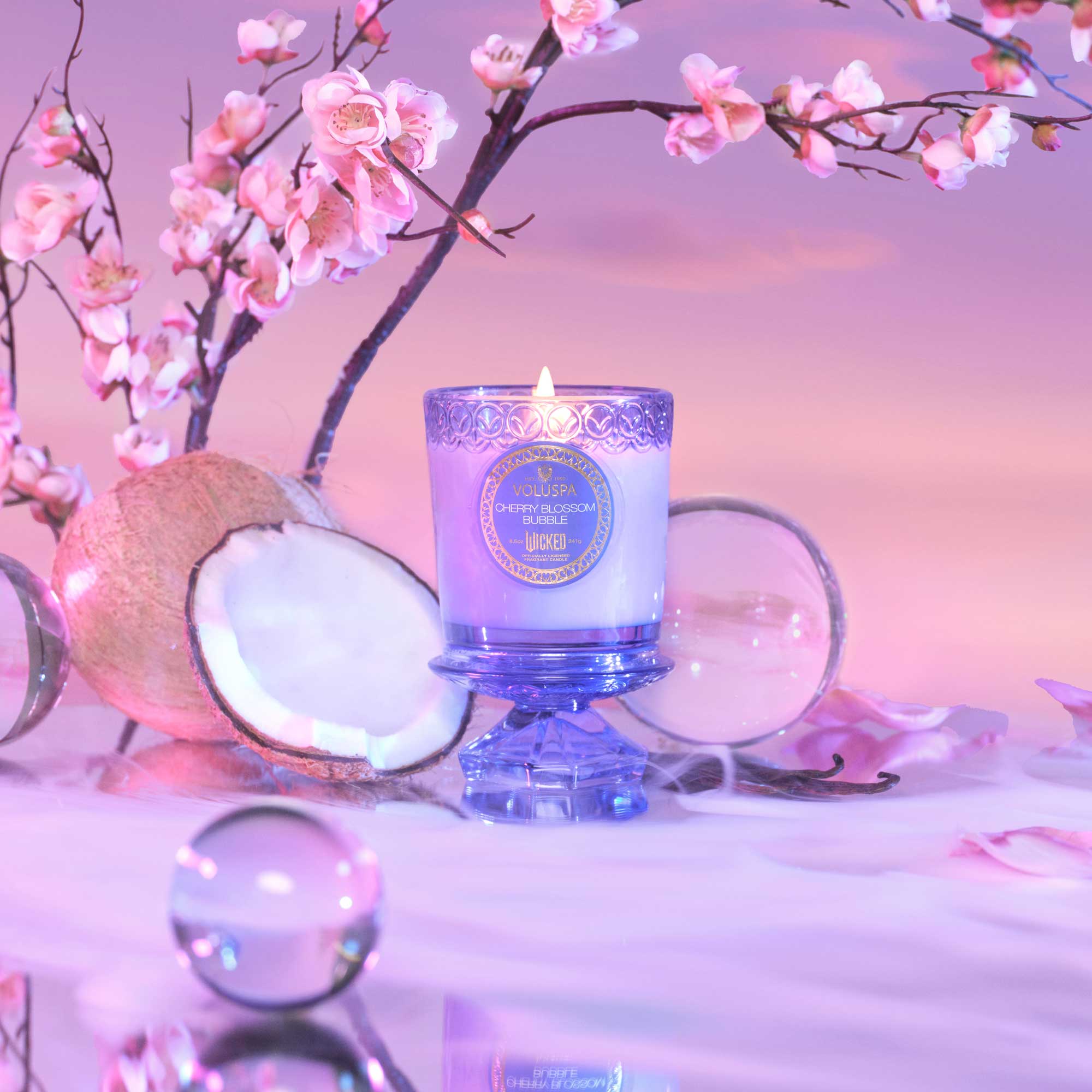 Voluspa Cherry Blossom Bubble duftljos, 60t - Limited Edition